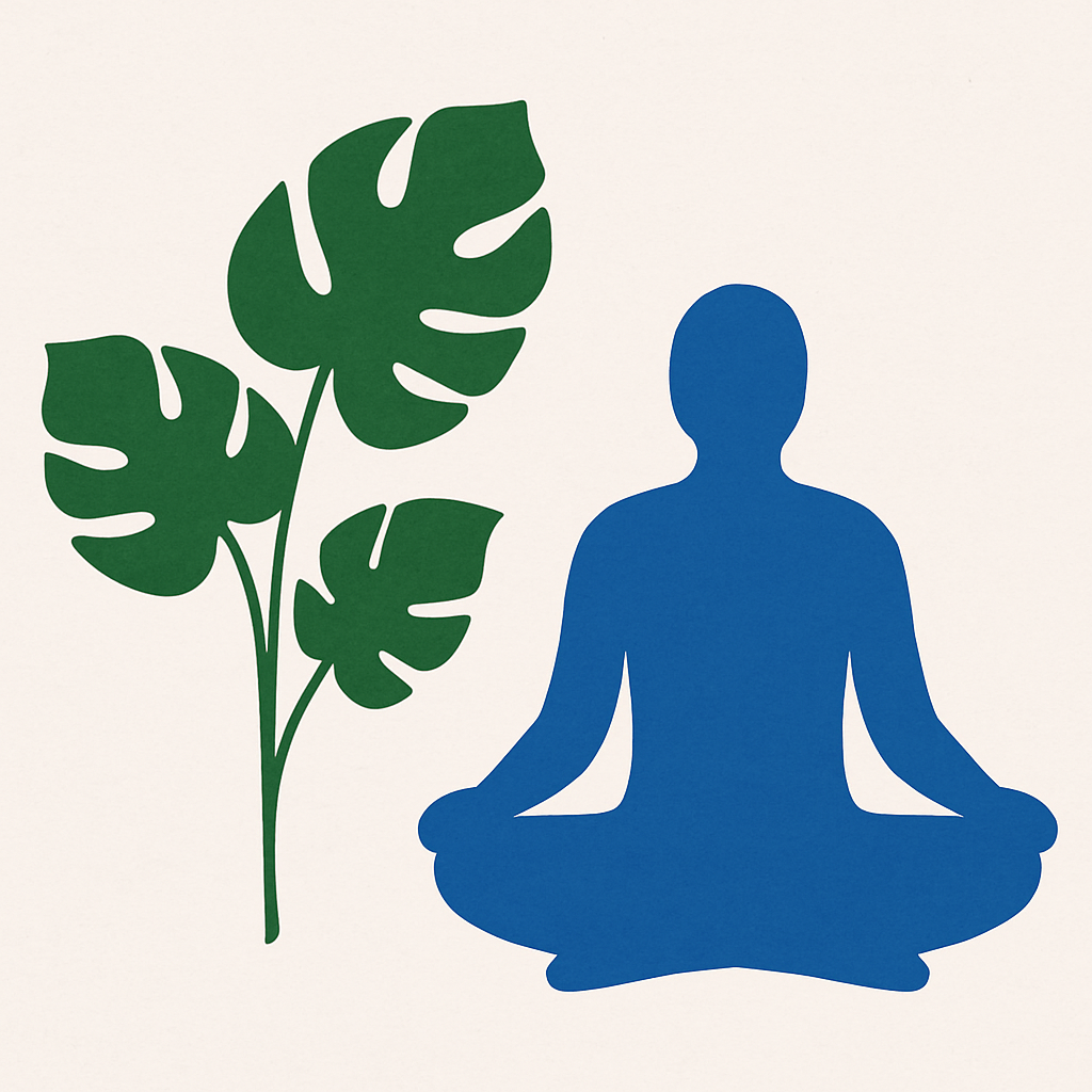 Minimalist illustration of simple stress relief techniques